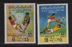 Libya MNH sc# 827-8 Soccer 2010CV $1.75