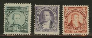 Argentina Scott 75-77 MH* 1890 short set