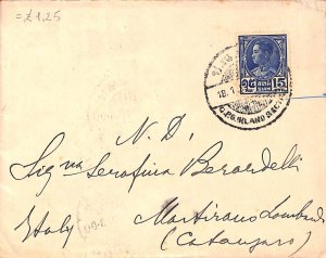 aa7019 - SIAM - Postal History - Nice HOTEL  COVER to ITALY  1937