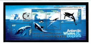 Australian Antarctic Terr L97b MNH 1995 S/S with Singapore O/P