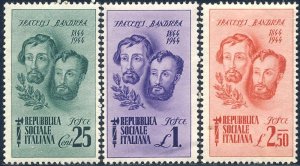 Italian Social Republic 1944 Sc 32-4 Bandiera Men Stamp **