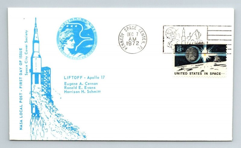 1972 FDC Apollo 17 Liftoff - Kennedy Space Center - F8346