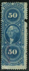 United States SC# R60c Original Process 50c revenue Used