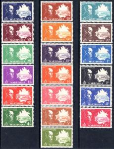  Martinique VF MNH #198-216 with Bright Color  SCV $9.50