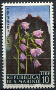 San Marino Sc#655 MNH, 10L multi, Flowers 1967 (1967)