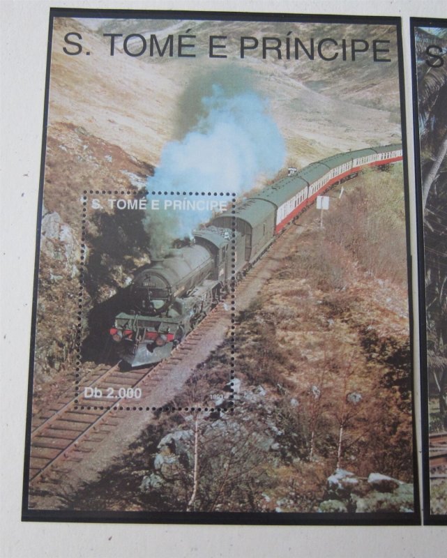 St. Thomas & Prince 1993 Sc 1138-9 Train set MNH