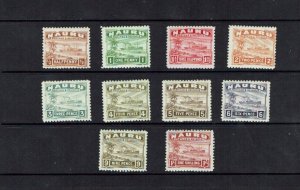 Nauru: 1924, Definitive set, white paper and shiny surface, MNH set.