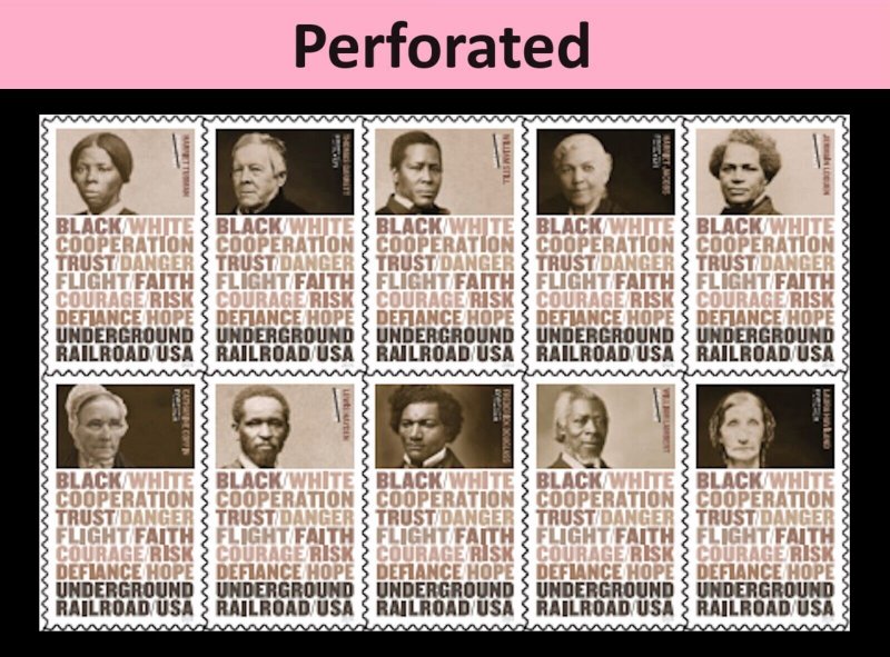 US 5843b 5843c The Underground Railroad F Imperf NDC block 10 set 2 MNH 2024