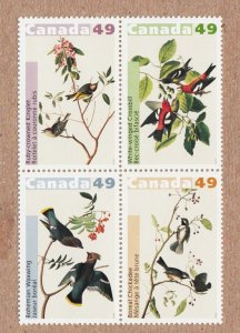 AUDUBON'S BIRDS = Canada 2004 # 2039a MNH Block of 4