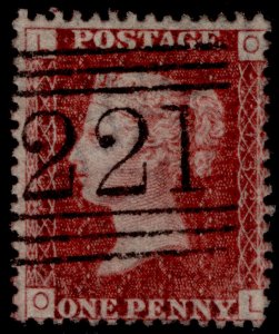 GB QV SG44, 1d lake-red PLATE 132, VERY FINE USED. Cat £27. OL