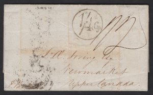 1848 London, GB to Newmarket, UC via Liverpool, Cunard “America” MAIDEN V...