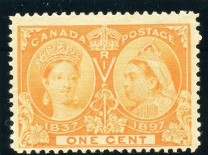 Canada 1897 QV Jubilee 1c orange MLH. SG 122. Sc 51.