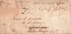US 1 used stampless cover 1830