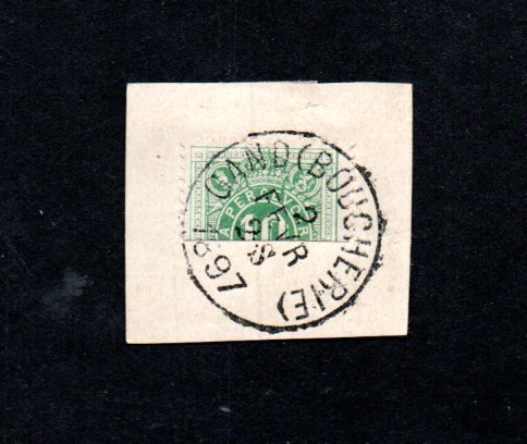 Belgium Postage due bisect on small piece