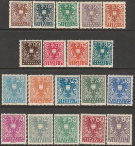 Austria 432-450, COAT OF ARMS, SHORT SET, MINT, NH. F-VF. (67)