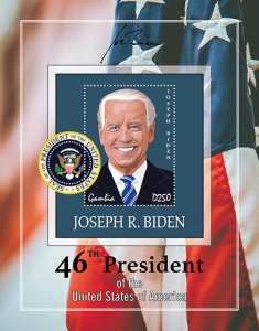 Gambia 2021 - Joe Biden 46th President of America, USA - Souvenir Sheet - MNH