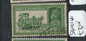 KUWAIT   (PP2704B) ON  INDIA KGVI  3A  HORSE  SG 41   VFU