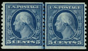 MALACK 458 F/VF OG NH, Line Pair, w/PSE (06/14) CERT..MORE.. gg1628