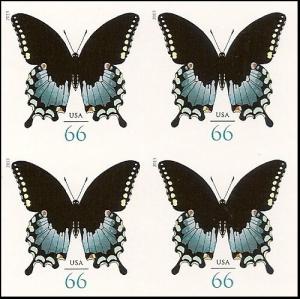 US 4736a Spicebush Swallowtail 66c imperf NDC block 4 MNH 2013