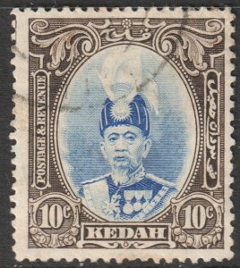 Malaya Kedah Scott 46 - SG60, 1937 Sultan 10c used