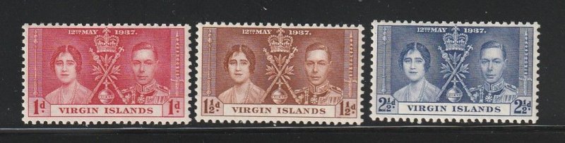 Virgin Islands 73-75 Set MH Coronation Issue (B)