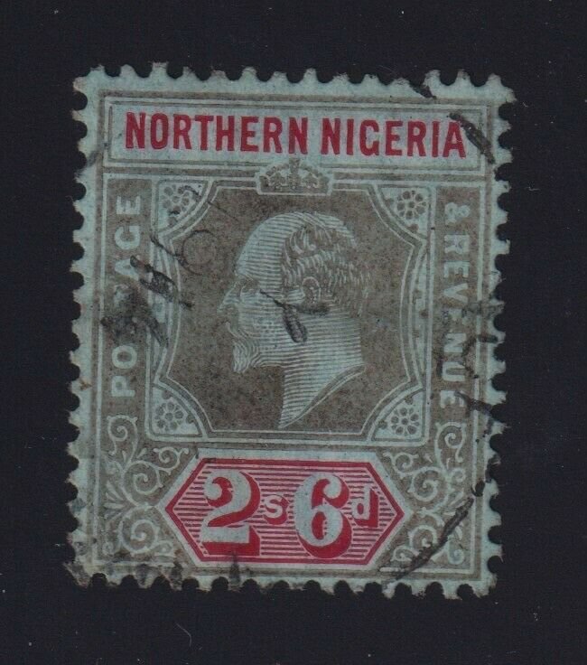 Northern Nigeria Sc #36 (1910-11) 2/6d black & red King Edward VII VF Used