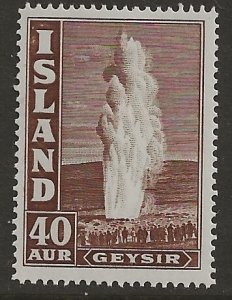 Iceland 206  1939  40 aur  vf mint hinged