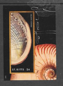 ST KITTS #840 ABALONE SHELL S/S MNH