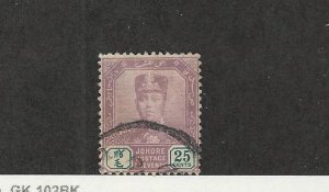 Malaya - Johore, Postage Stamp, #93 Used, 1920