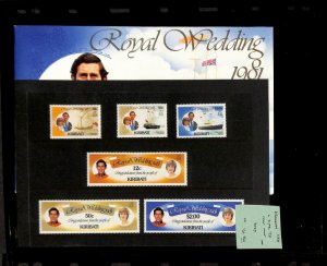 Kiribati Postage Stamp, #373-378 Mint NH Presentation Pack, 1981 Royal Wedding