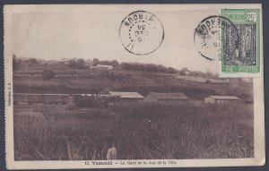 CAMEROON 1930 40 POST CARD OF YAOUNDE KRIBI TO SENEGAL + FULL KRIBI CANCELS ON