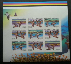 Russia Birds 1995 Flower (imperf color proof with gum) MNH *rare