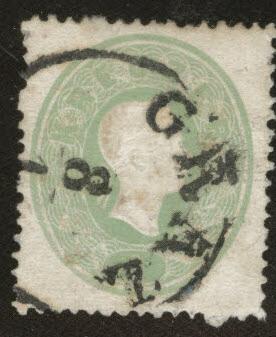 Austria Osterreich Scott 13 used 1858-9 embossed p14 CV$30