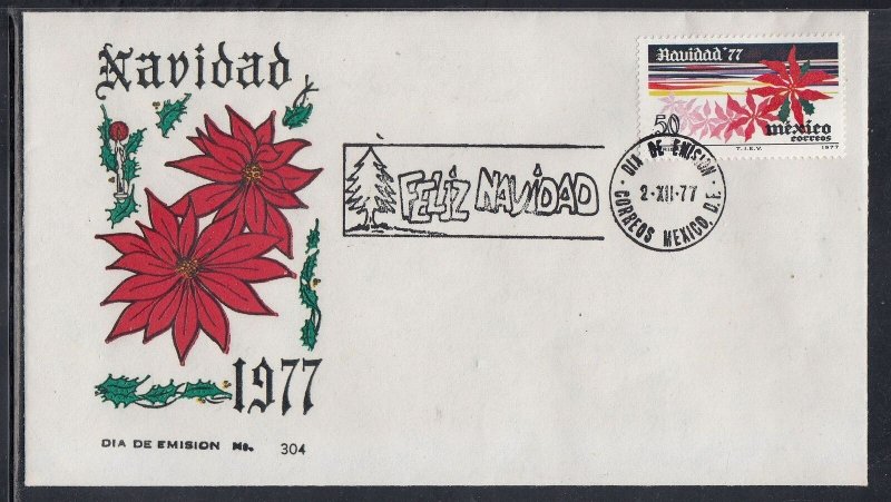 Mexico Scott 1159 FDC - 1977 Christmas Issue