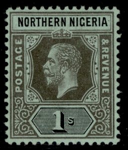 NORTHERN NIGERIA GV SG48, 1s black/green, M MINT.