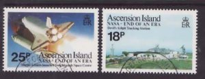 Ascension-Sc#475a,b- id6-used set-Space-NASA tracking-1989-