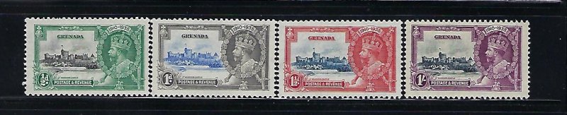 GRENADA SCOTT #124-127 1935 GEORGE V SILVER JUBILEE-  MINT NEVER  HINGED