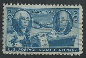US #947 3c Washington & Franklin, Early & Modern Mailcarrying Vehicles