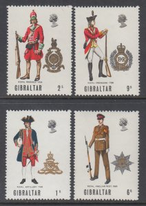 Gibraltar 226-229 Uniforms MNH VF