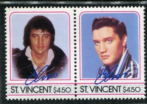 Saint Vincent 1985 ELVIS PRESLEY Pair Perforated Mint (NH)