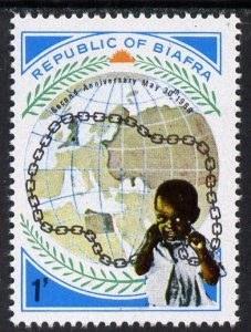 BIAFRA - 1969 - Independence, 2nd Anniv - Perf Single Stamp - Mint Never Hinged