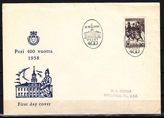 Finland, Scott cat. 356. Marching Drummers issue. First day cover.