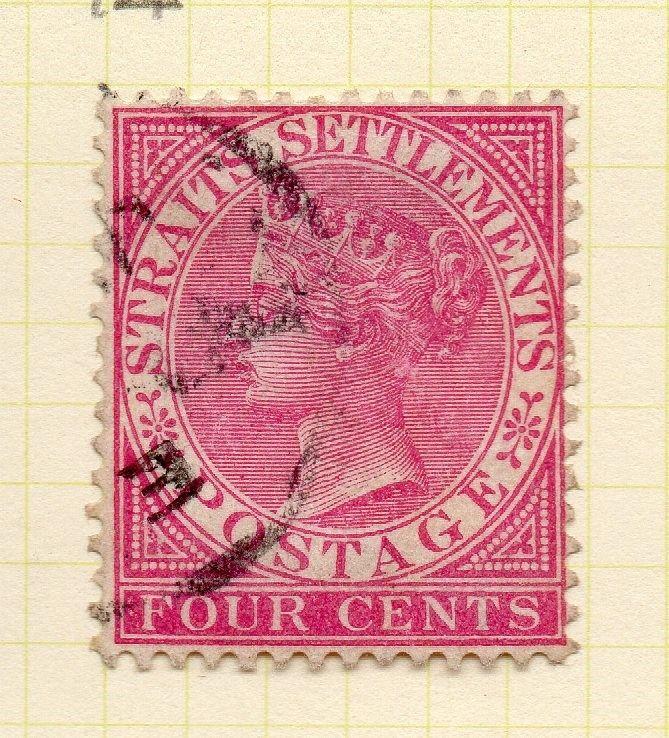 Straights Settlements 1892-99 QV Early Issue Fine Used 4c. 263286