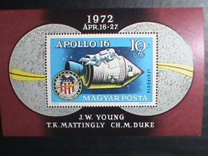 Hungary Stamp:1972,Apollo 16th Space Ship -mnh-S/S sheet-rare