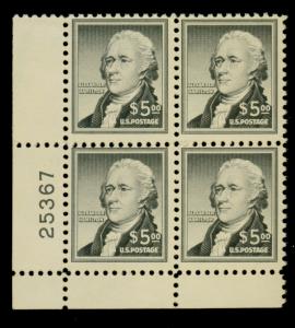 1053 MINT Plate Block F-VF OG NH Cat$230