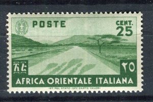 ITALIAN COLONIES AFRICA; 1938 early Pictorial issue Mint hinged 25c. value