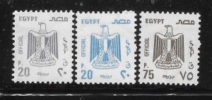 Egypt 1997-98 Coat of Arms Sc O117-O118,O123 MNH A3448