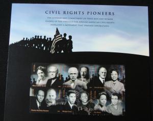 US #4384 MNH Pane of 6, Civil Rights Pioneers, SCV $5.10 