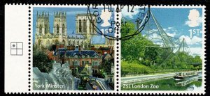 GB 2012 UK A-Z 2nd series. 1st Class se-tenant pair SG 3306/3307. Fine Used.