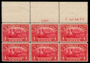 momen: US Stamps #Q4 Plate Blk of 6 Mint OG VF PSE Cert